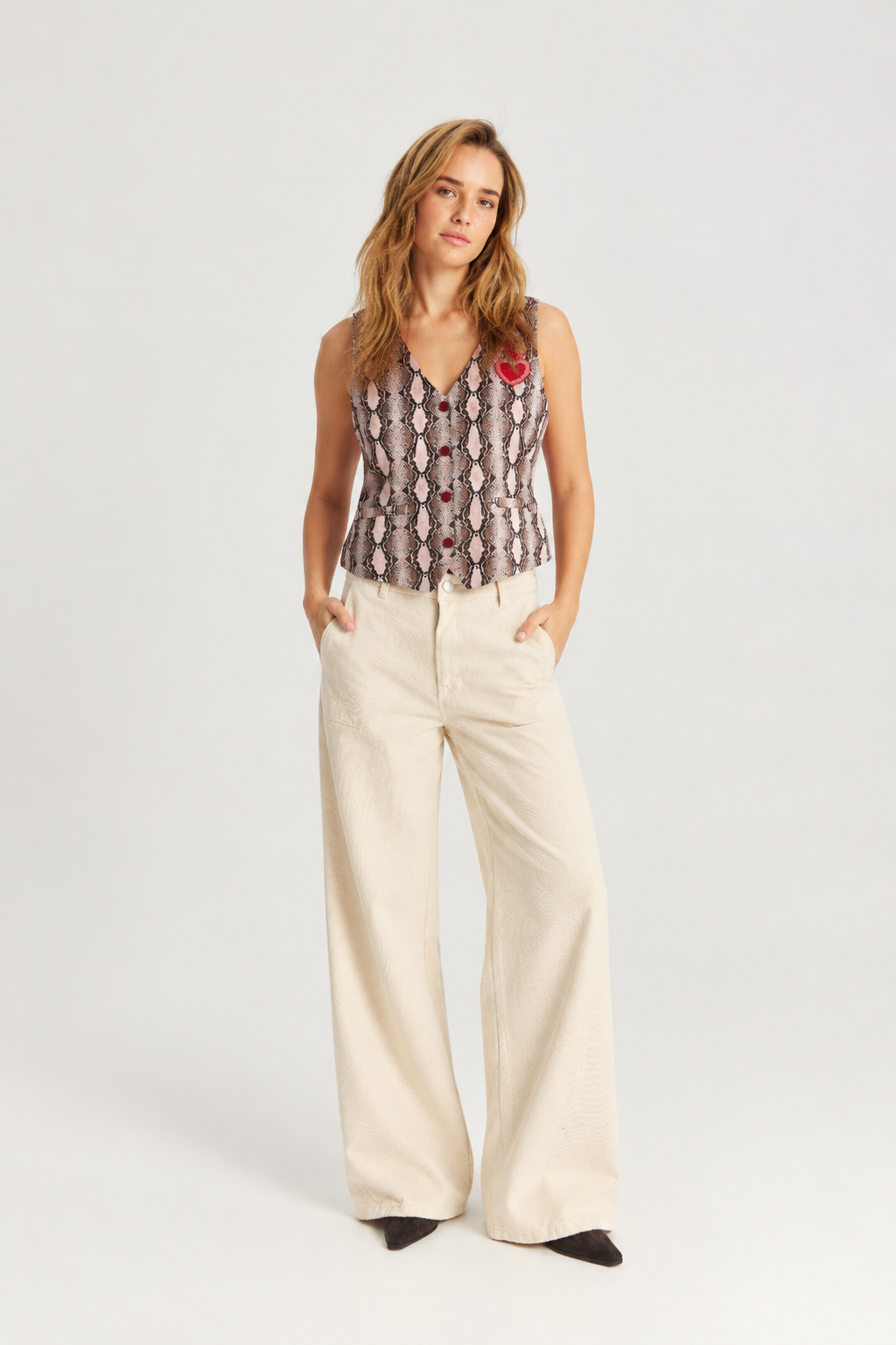 Snake Print Statement Vest