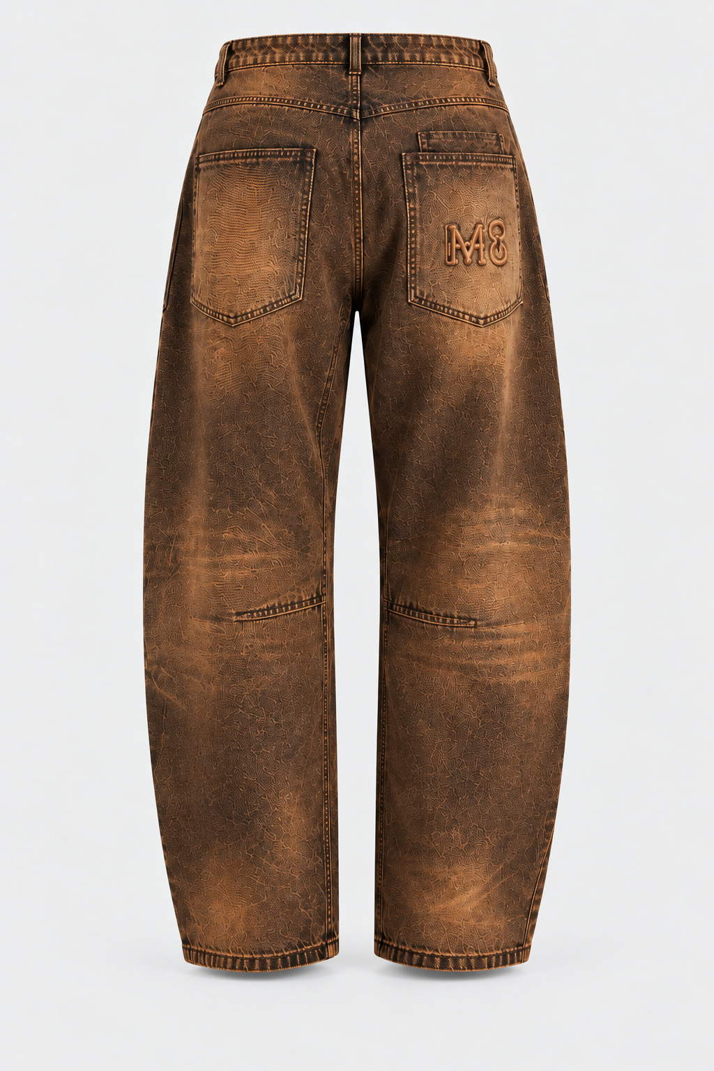 Vintage Brown Barrel-Leg Jeans