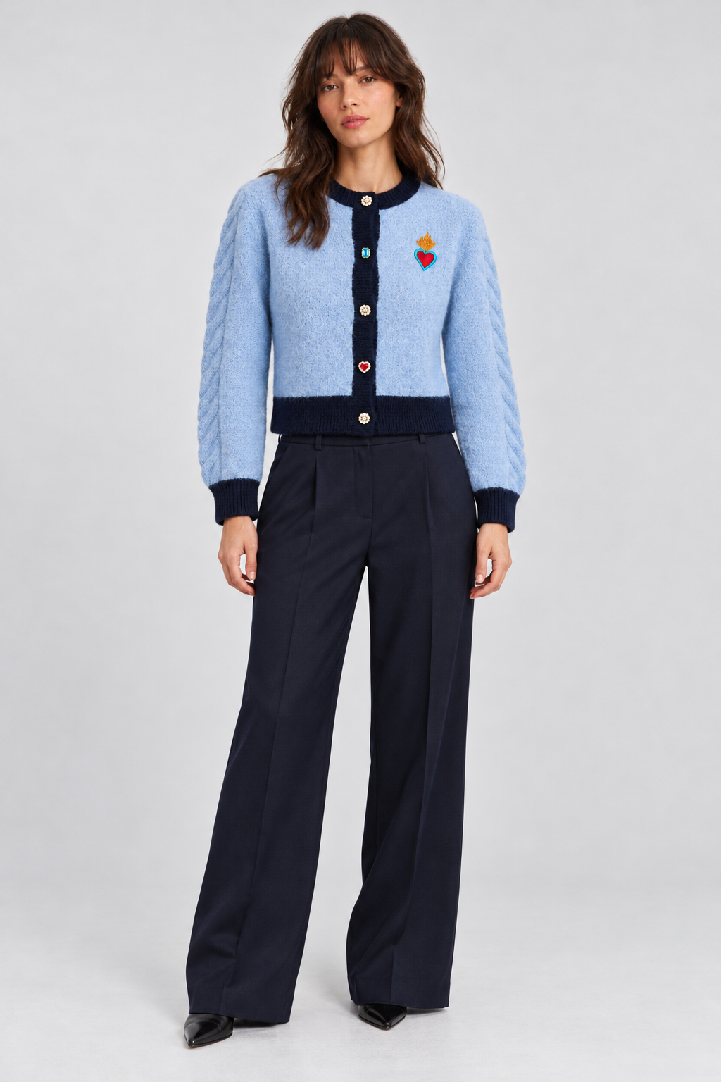 Powder Blue “Kiss Me” Cardigan
