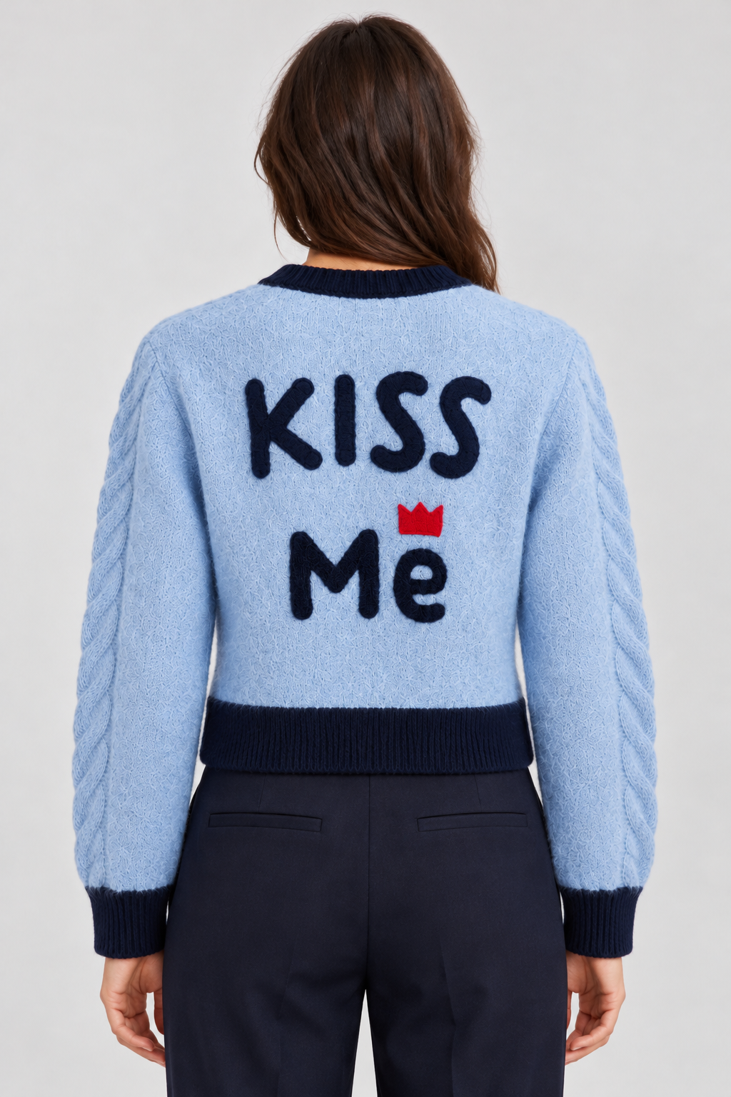 Powder Blue “Kiss Me” Cardigan