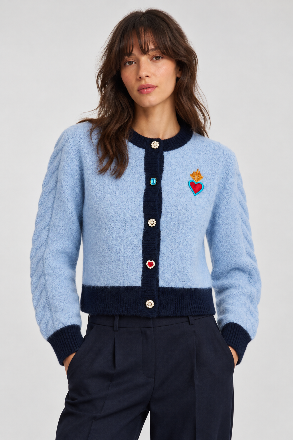 Powder Blue “Kiss Me” Cardigan