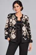 Black Floral Sequin Jacket