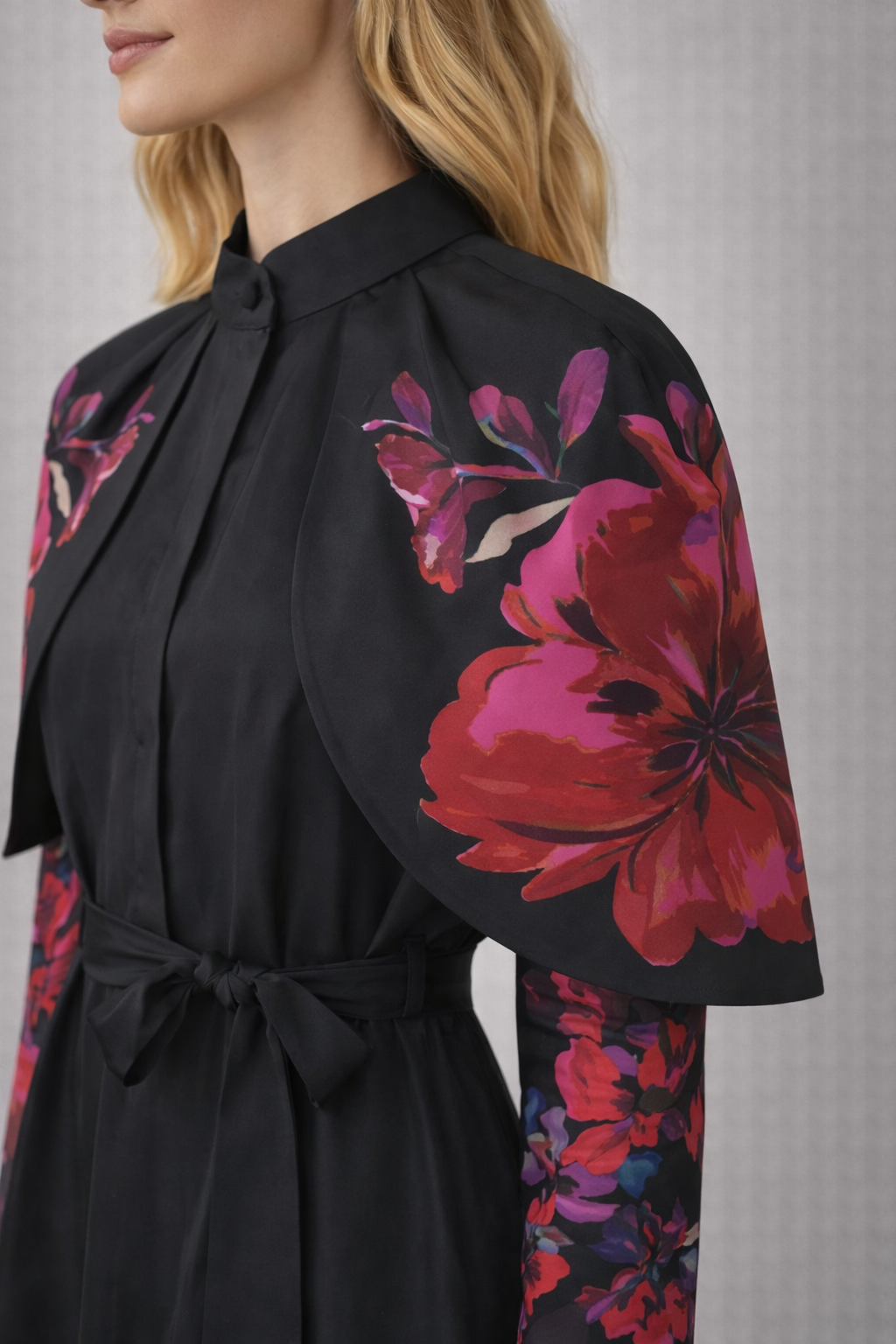 Floral Satin Gown