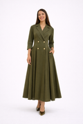 Military-Chic Trench Dress