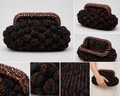 Nadia Dhafri Paris – Textured Bubble Crochet Clutch (Brown Mix)