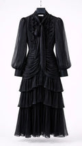 Tiered Black Dress