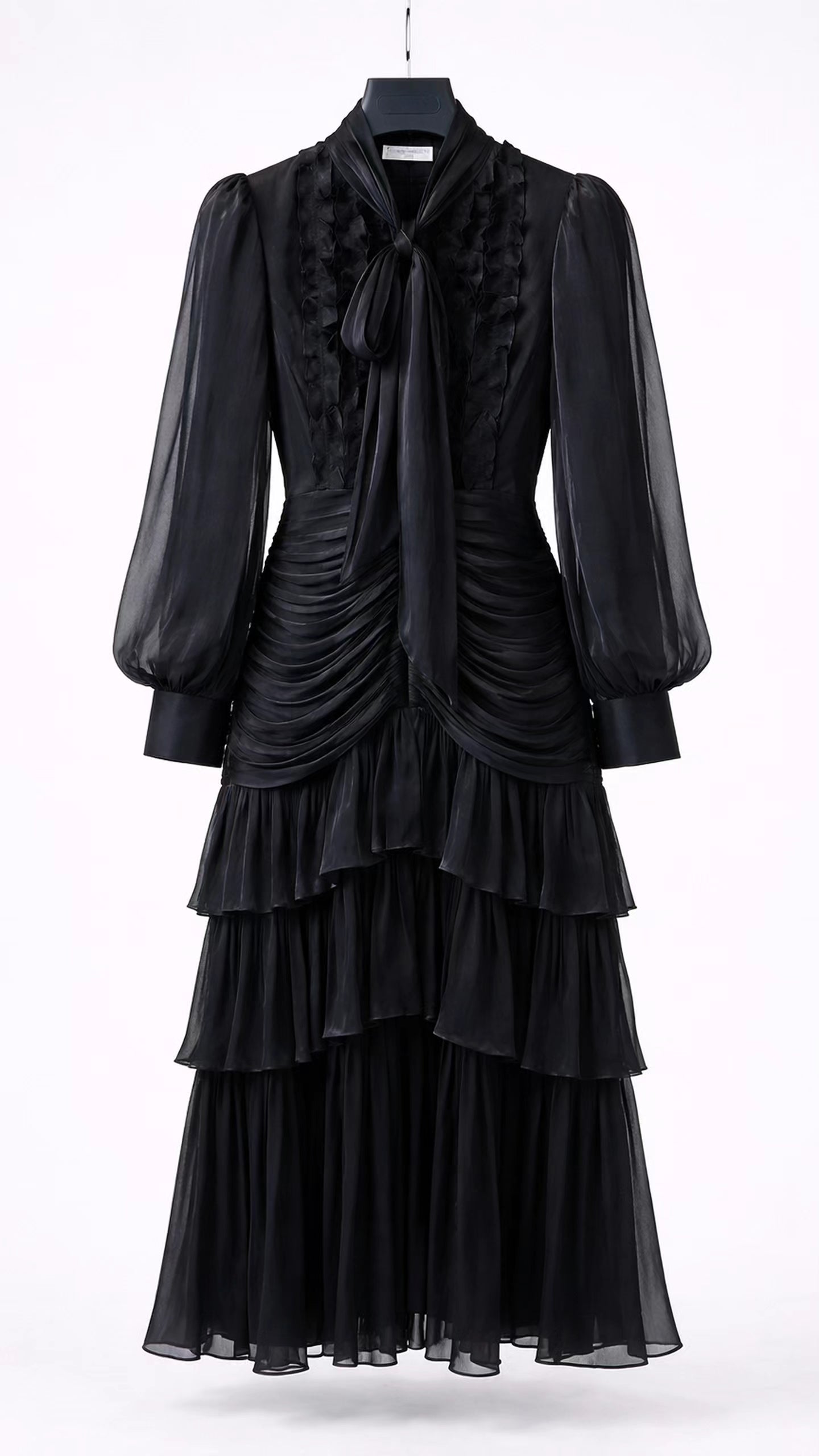 Tiered Black Dress