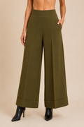 Olive Wide-Leg Pants