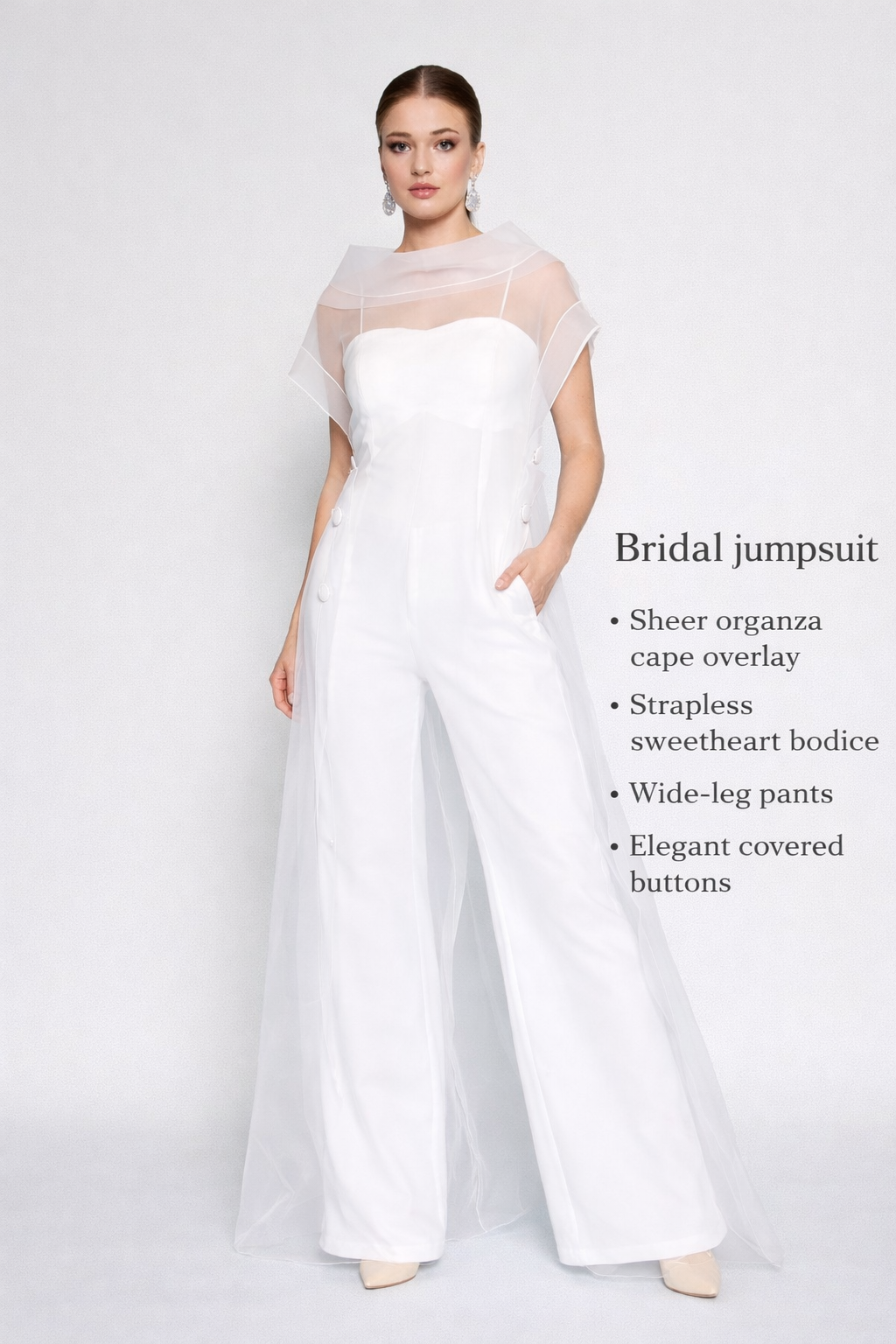 White Overlay Jumpsuit