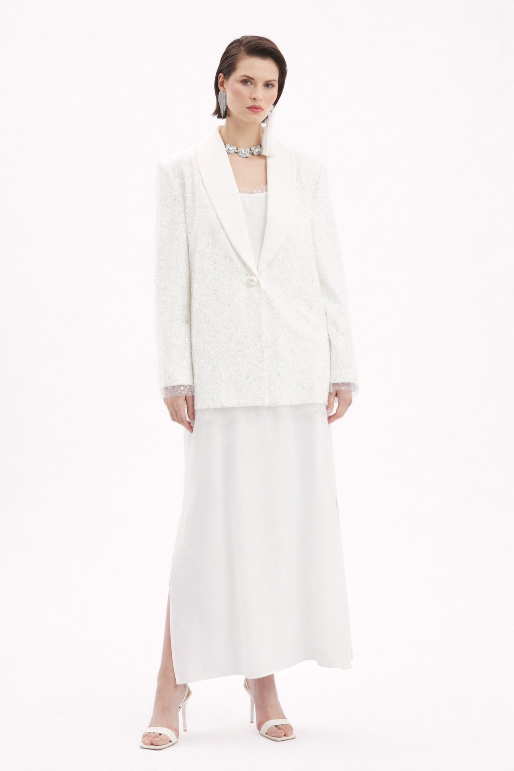 White Stardust Blazer