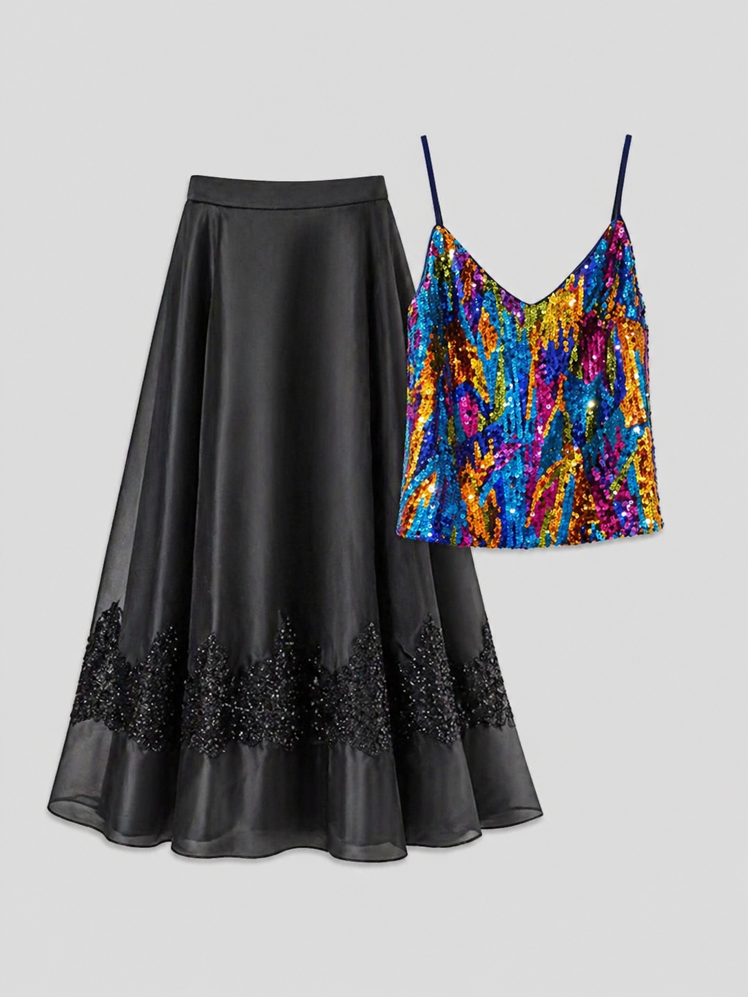 Sequined Velvet Tank