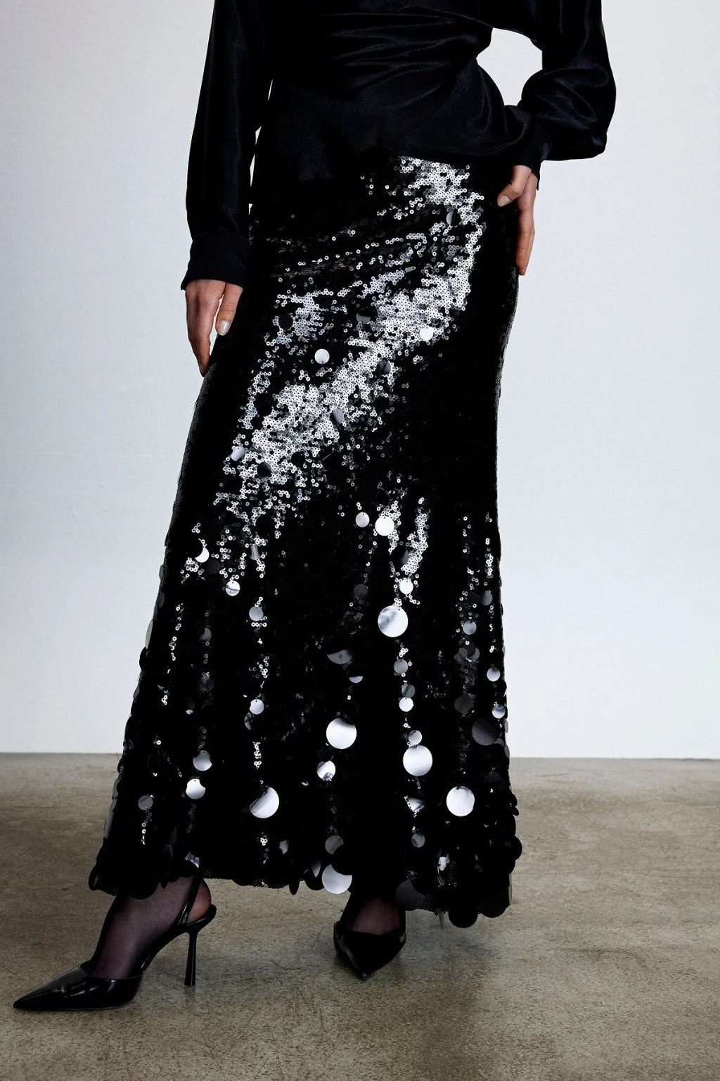 Midnight Sequin Statement Skirt