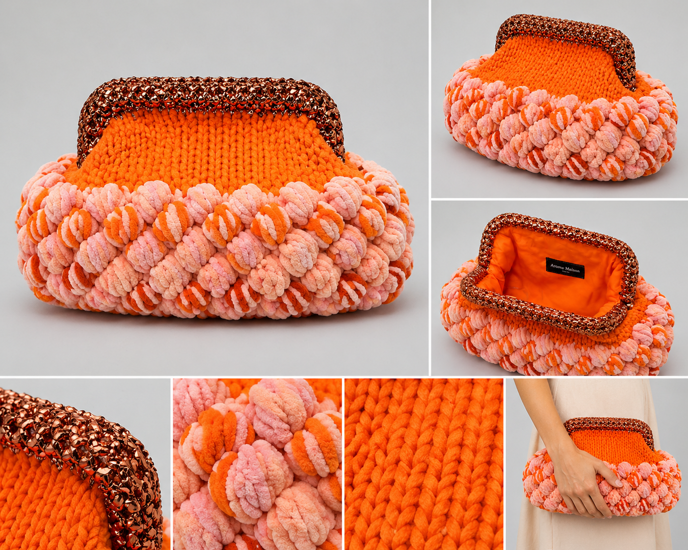 Nadia Dhafri Paris – Vibrant Crochet Clutch