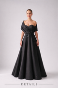 Floral off shoulder Evening gown