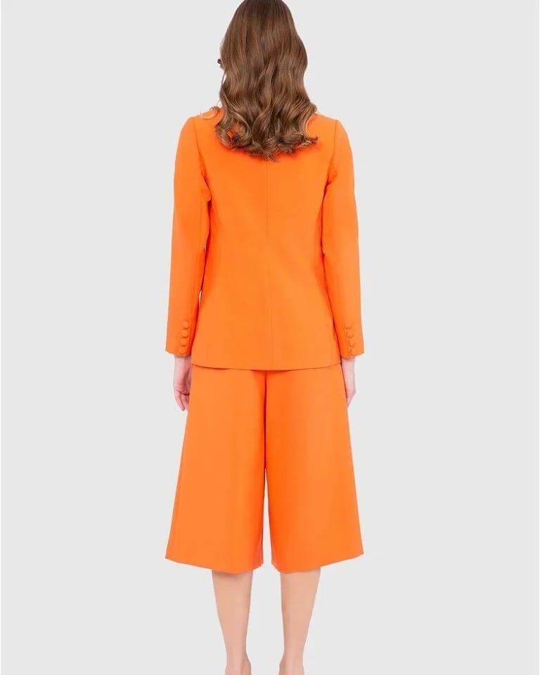 Vibrant Orange Blazer Set