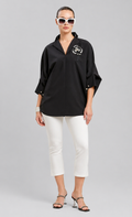 Elegant Black Statement Blouse