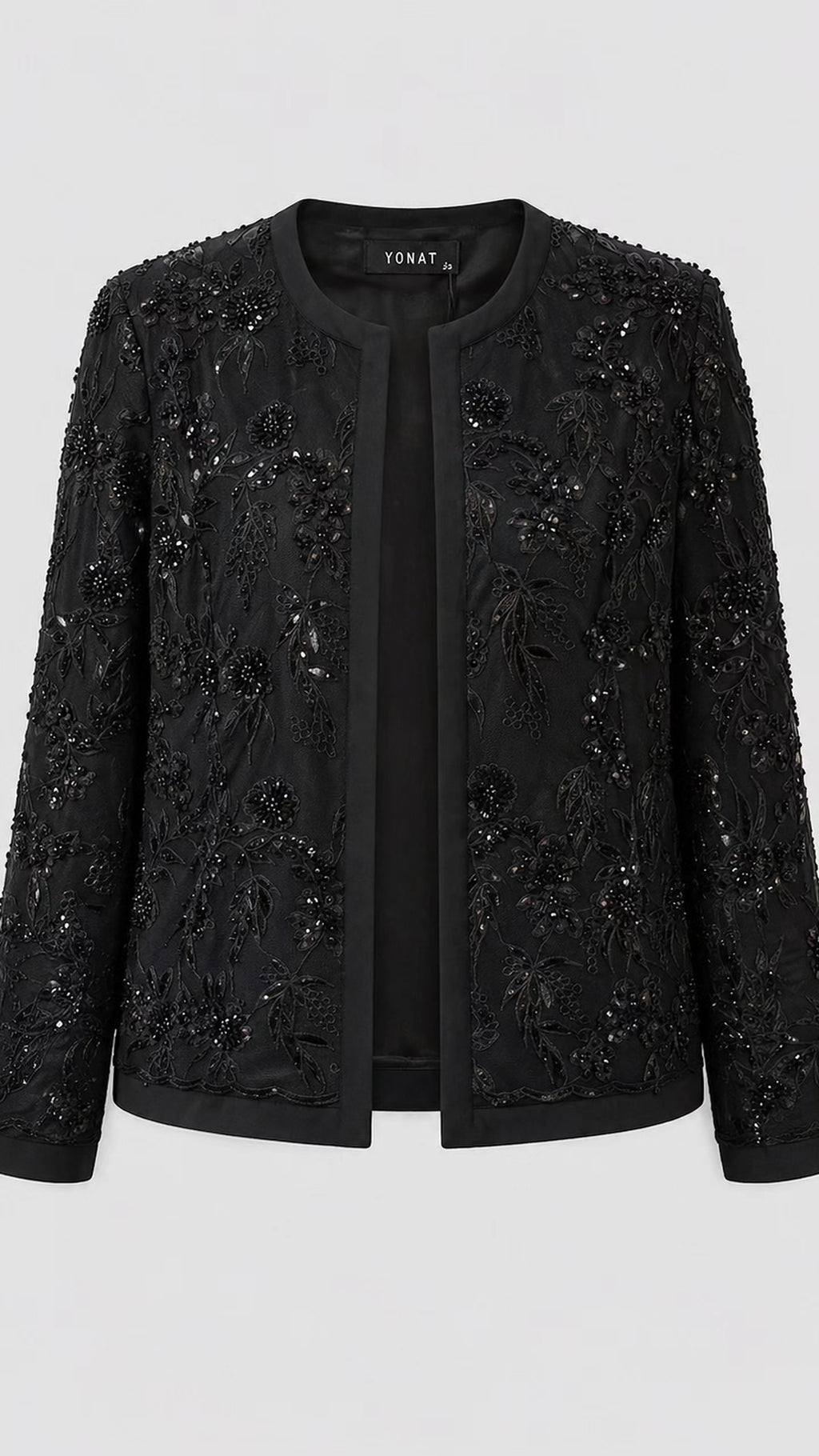 Embellished Evening Jacket – Classic Noir