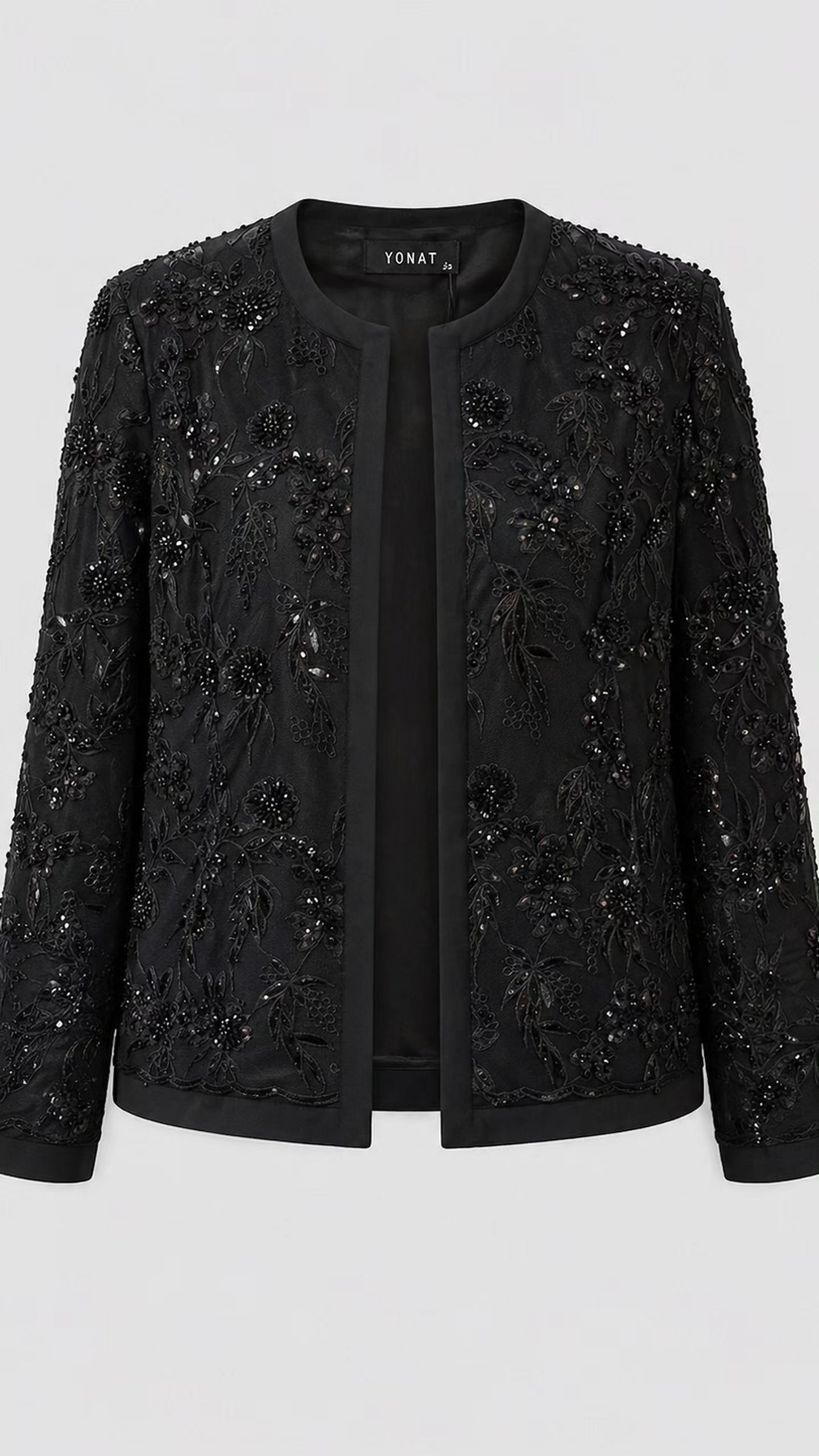 Embellished Evening Jacket – Classic Noir