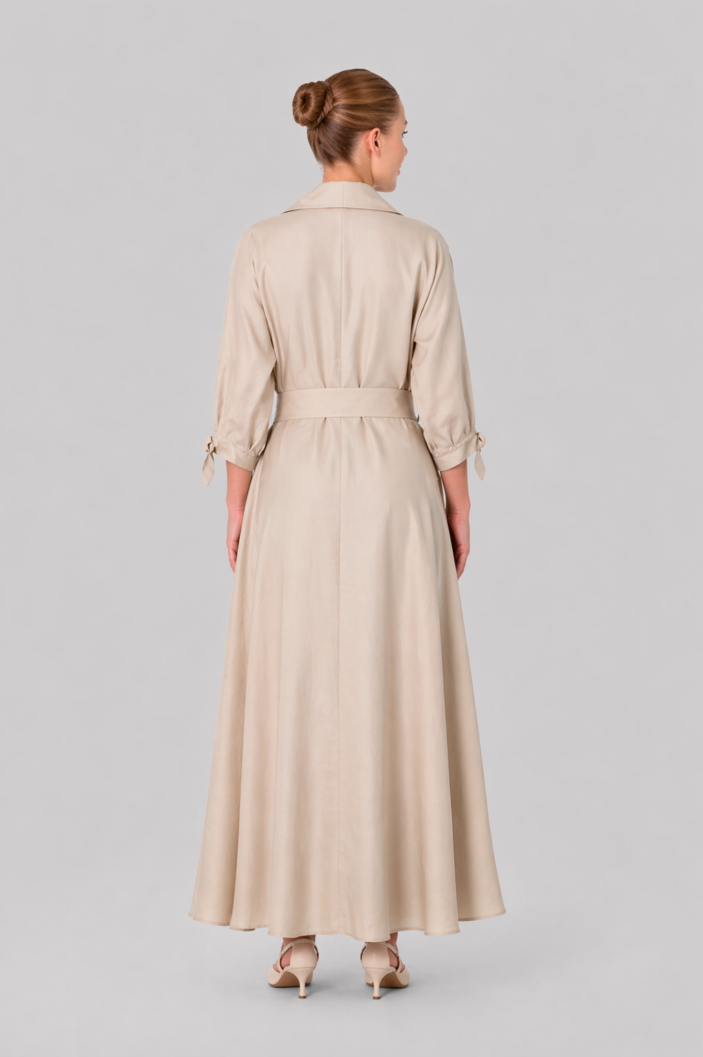 Belted Wrap-Style Maxi Dress