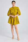 Mustard Tiered Mini Dress