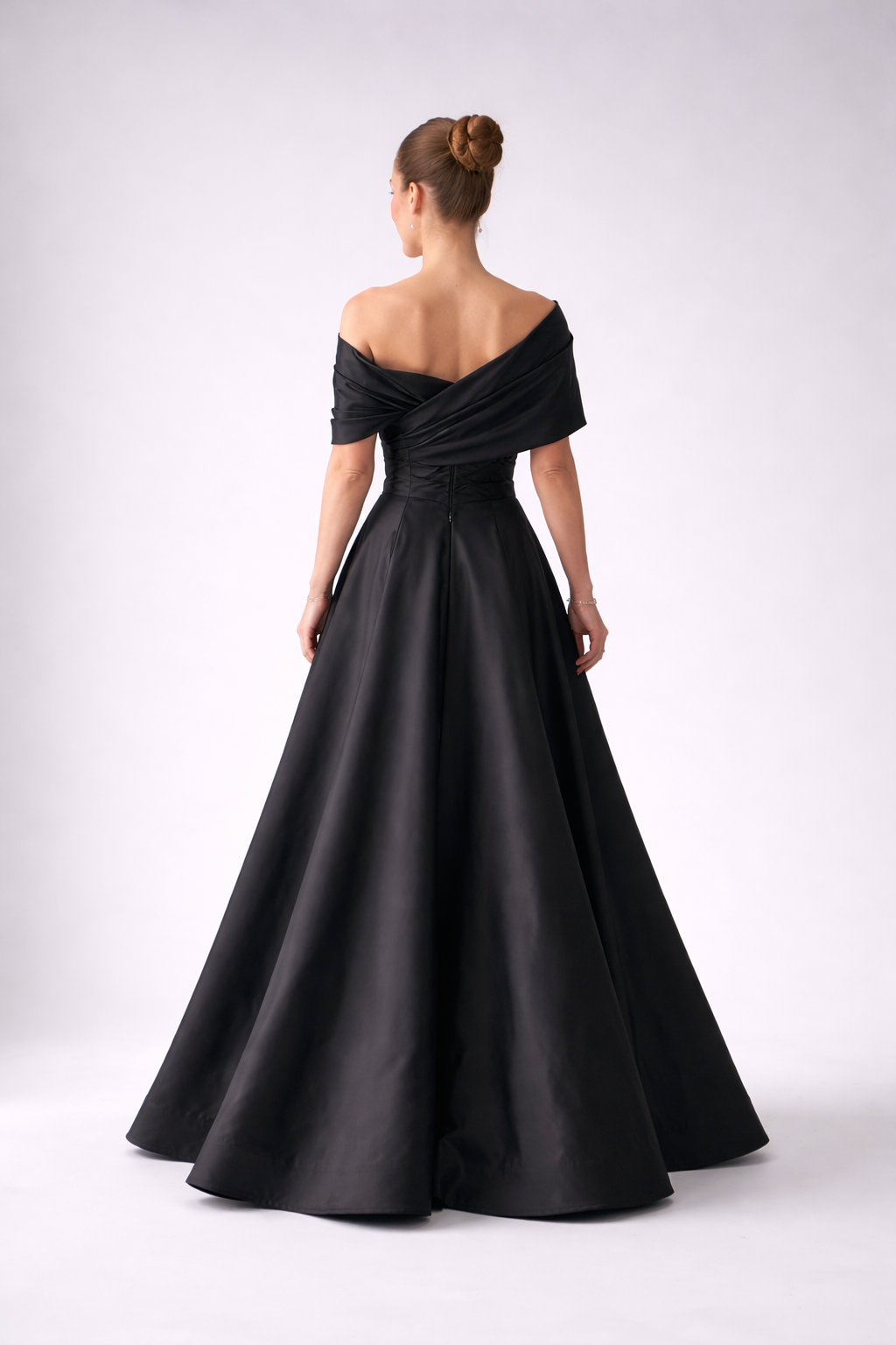 Floral Off-Shoulder Evening Gown