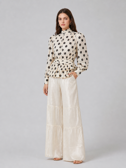 Layered Wide-Leg Flow Pants