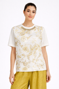 Jeweled Floral Tee