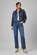 Beaded denim jeans