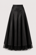 Structured Flared Maxi Skirt