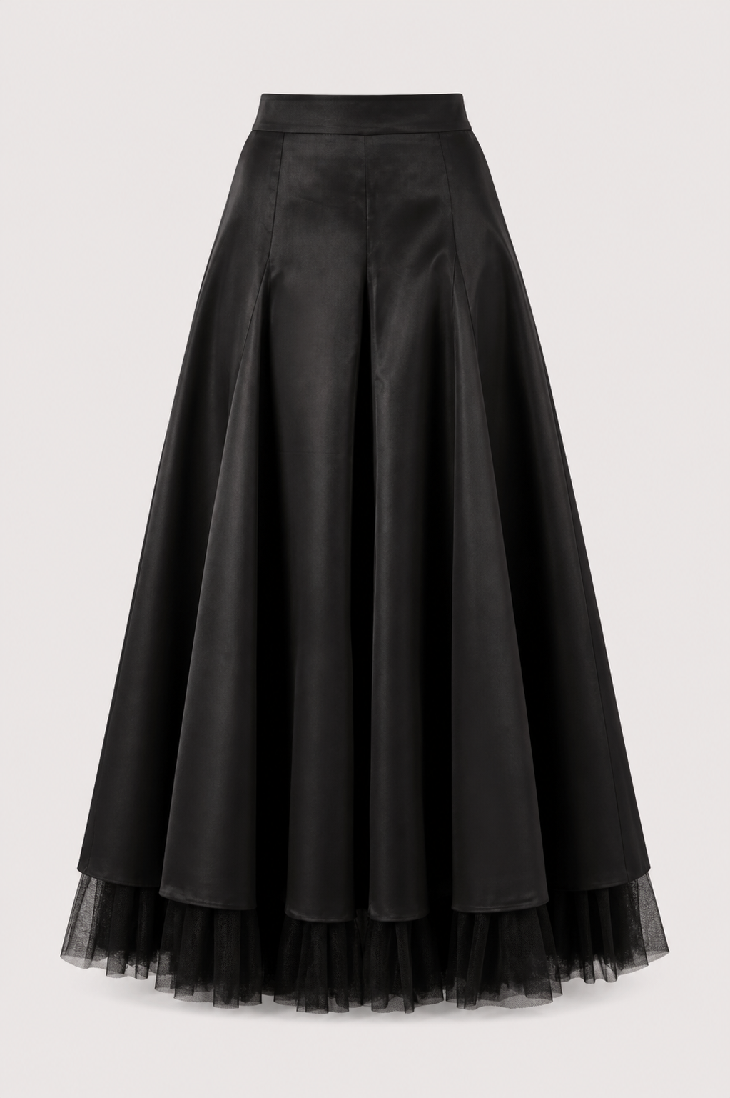 Structured Flared Maxi Skirt