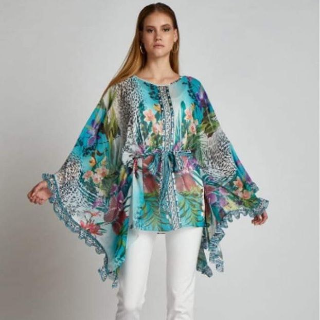 Tropical Leopard Print Kaftan