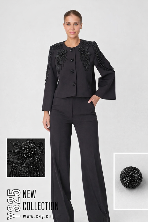 Beaded Black Jacket