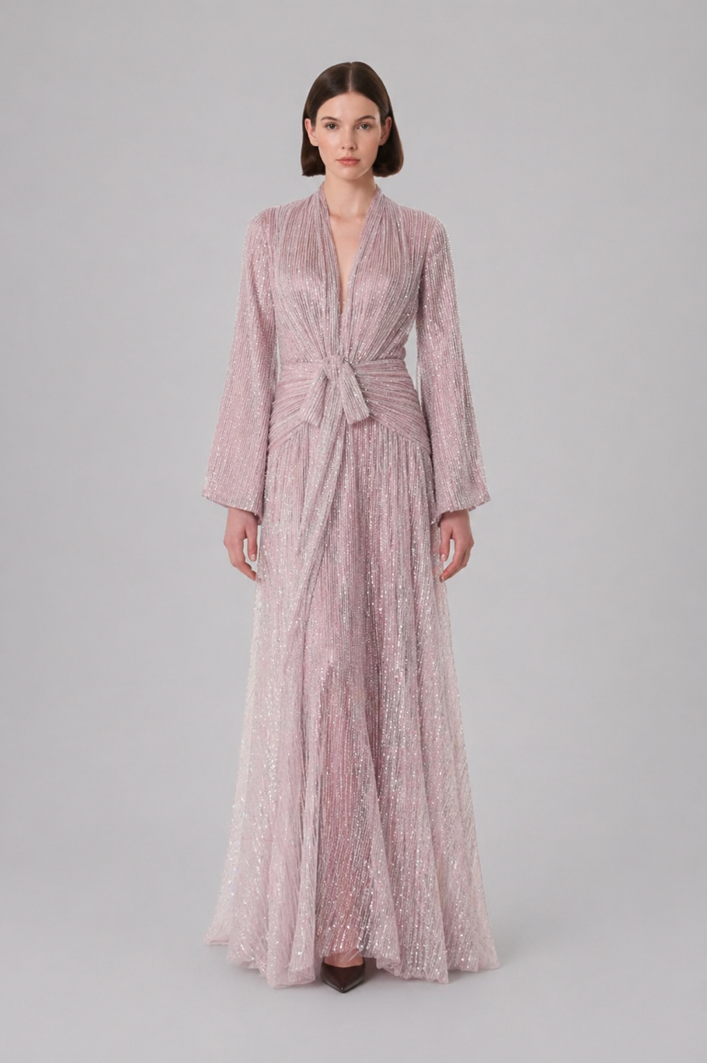 Blush Radiance Sequin Gown
