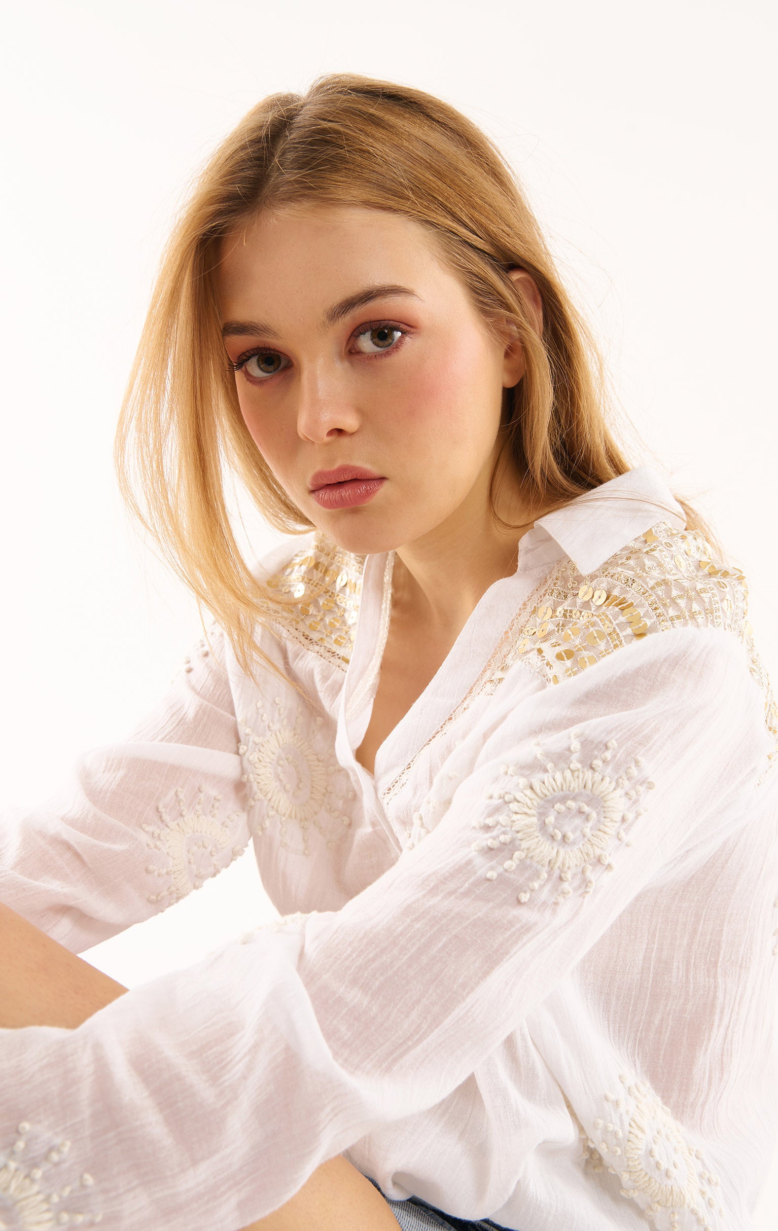 Boho-Chic Embroidered Blouse