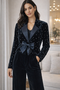 Crystal-Embellished Velvet Jacket