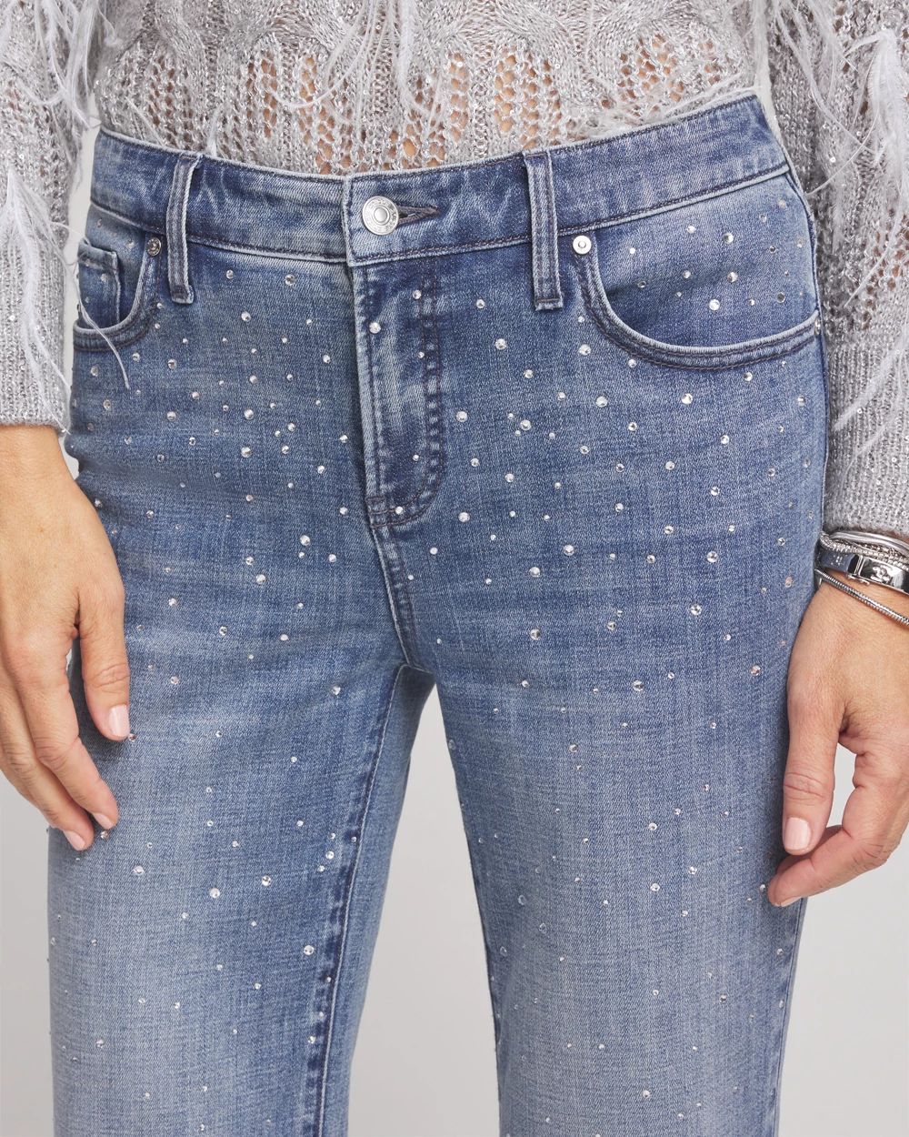 Embellished Denim Jeans