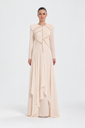 Ivory Gown with Gold Embellished Details