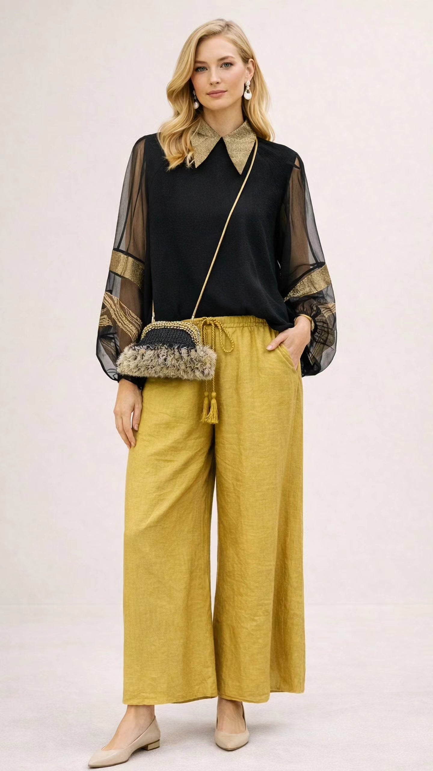 Metallic Gold Blouse