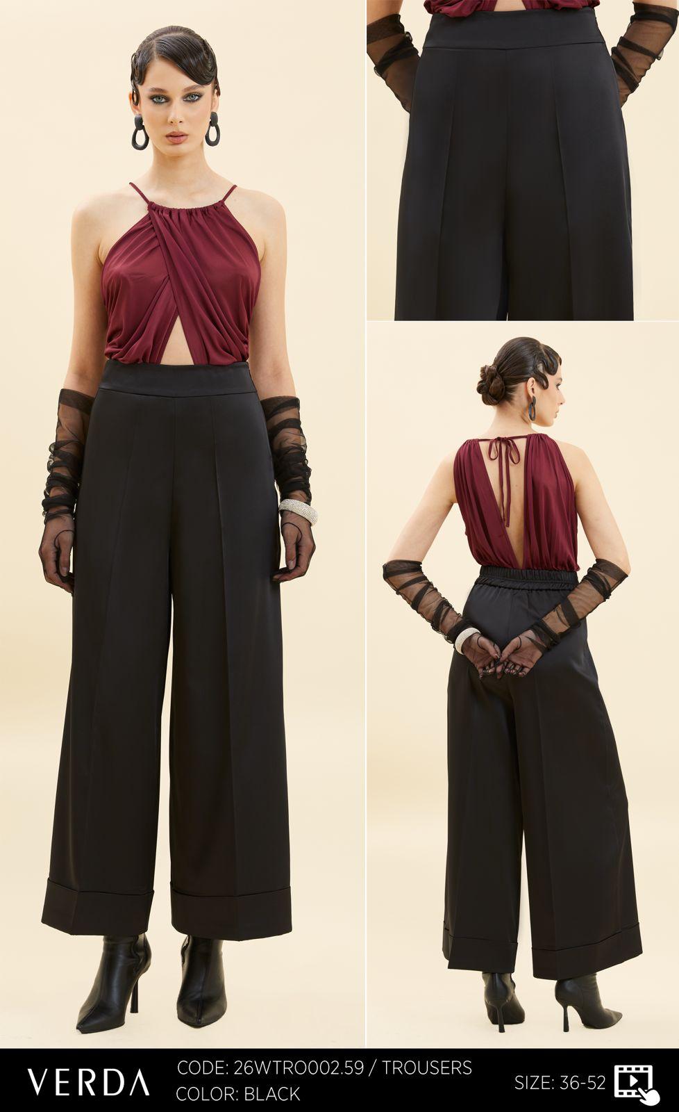 Satin Wide-Leg Trousers