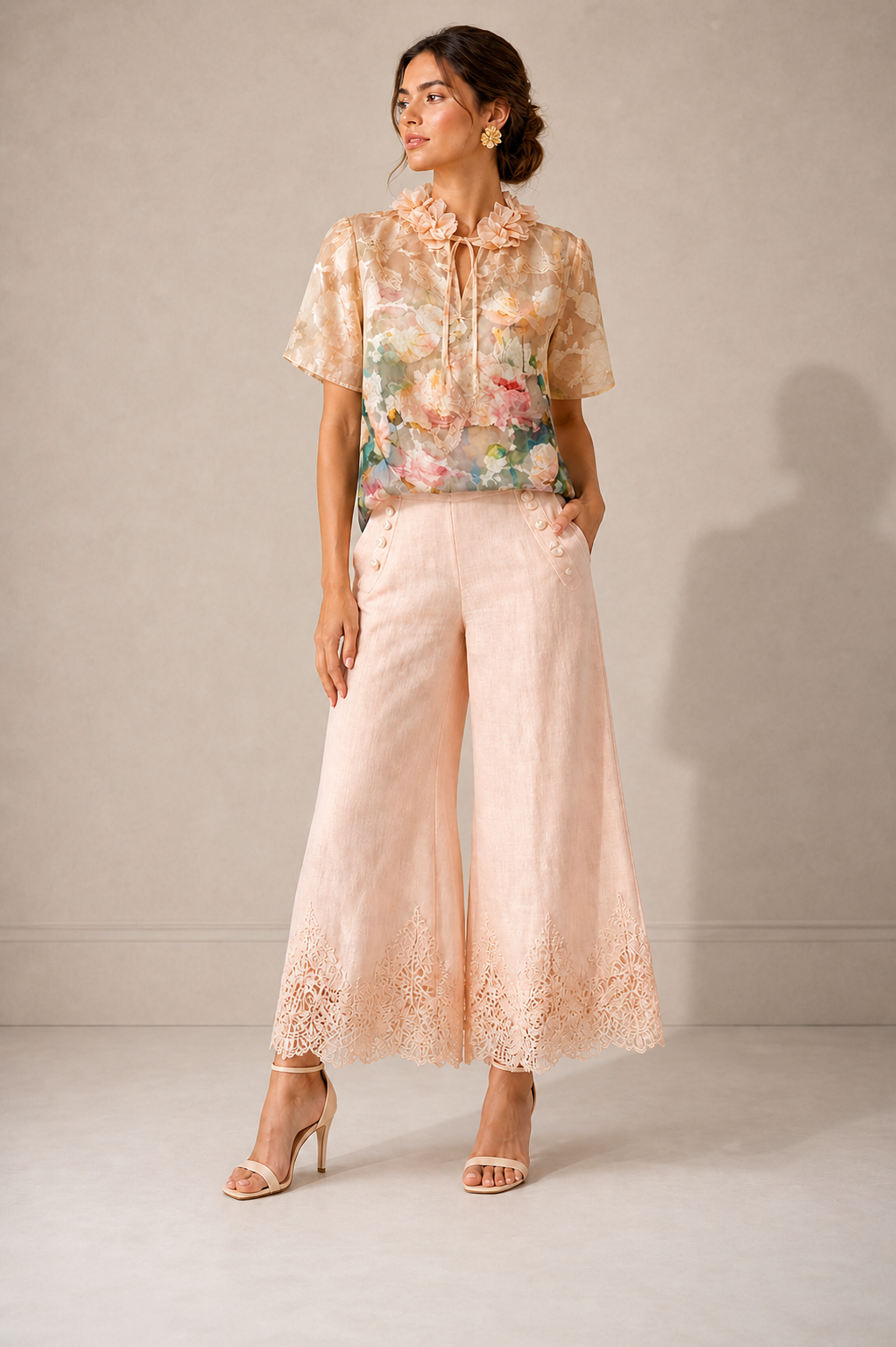 Floral Whisper Sheer Blouse
