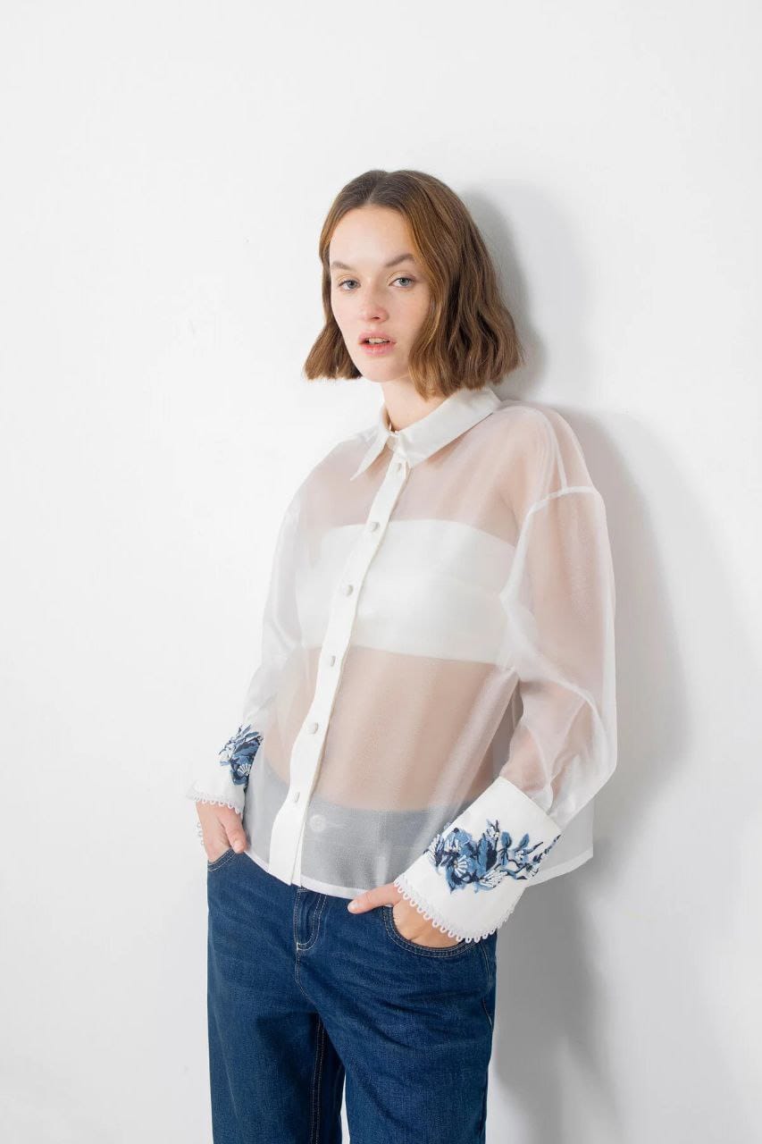 White Organza Blouse