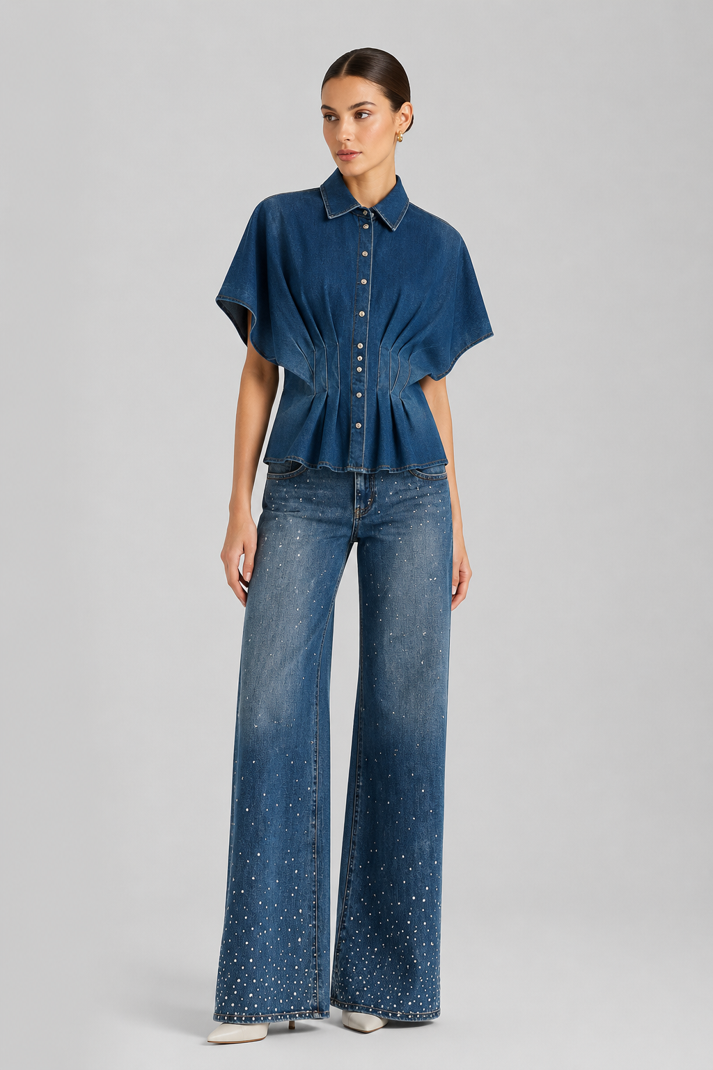 Embellished Denim Jeans