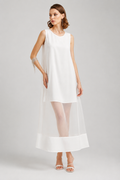 White Sheer Layered Dress