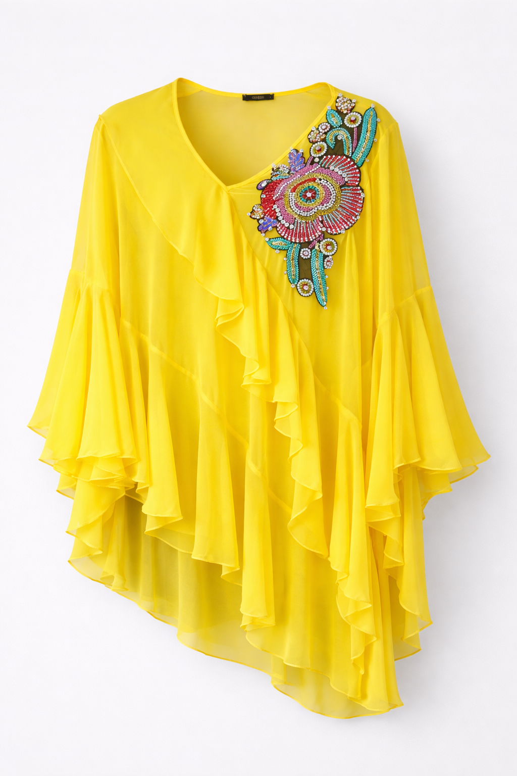 Yellow Embroidered Blouse