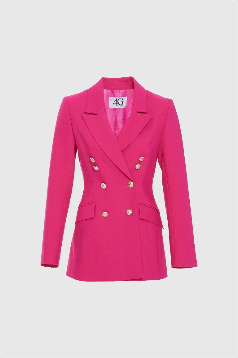 Gizia Statement Green Double-Breasted Blazer