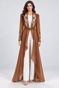 Embellished Sheer Longline Jacket