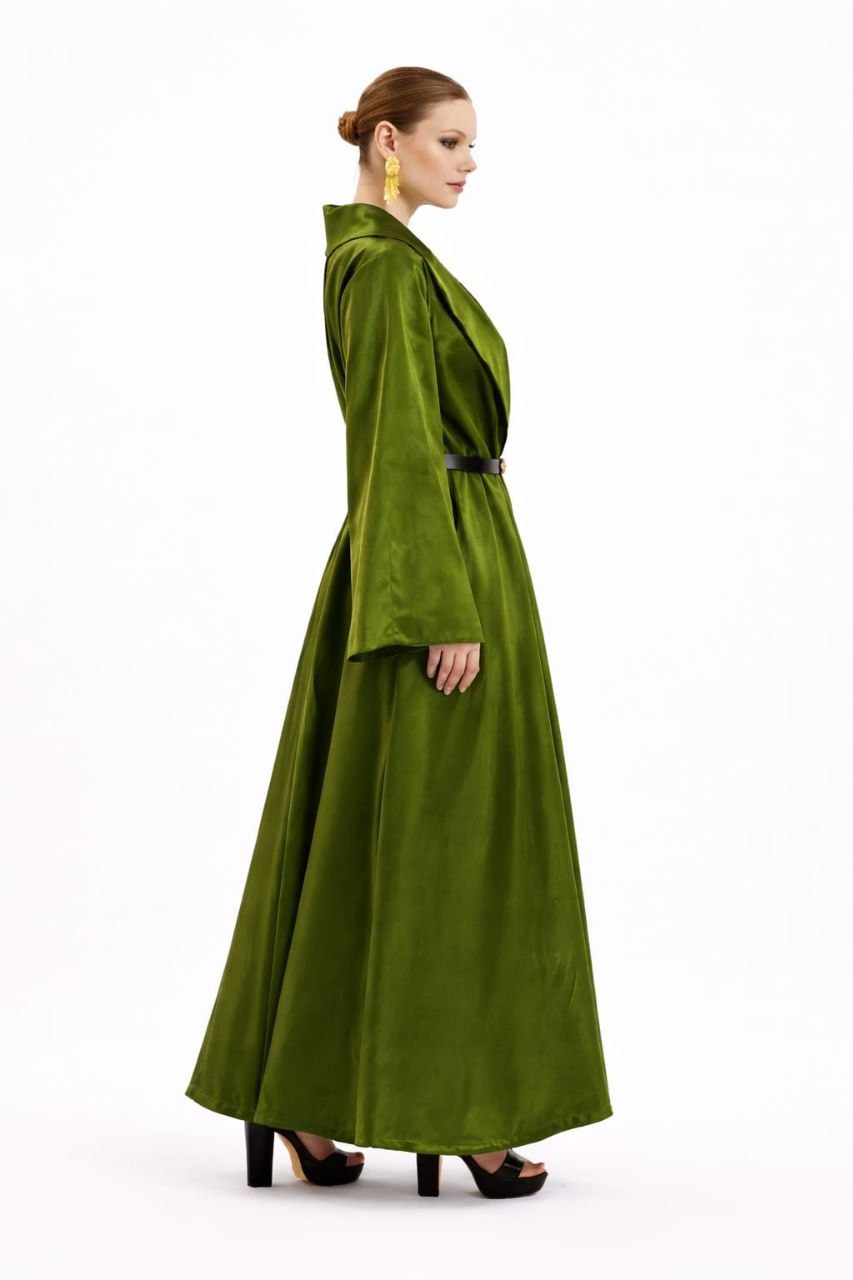 Verda Organza Maxi Caftan