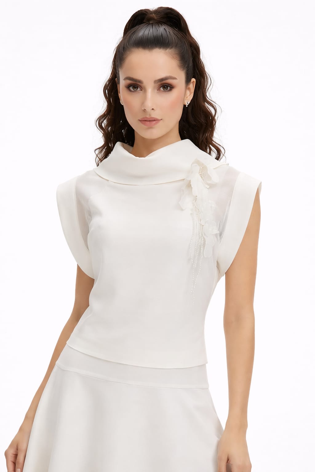 Cream Satin Co-Ord