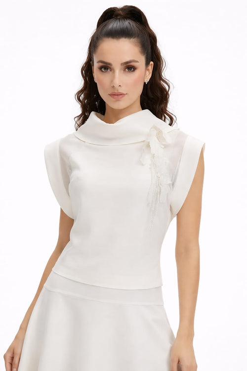 Cream Satin Co-Ord