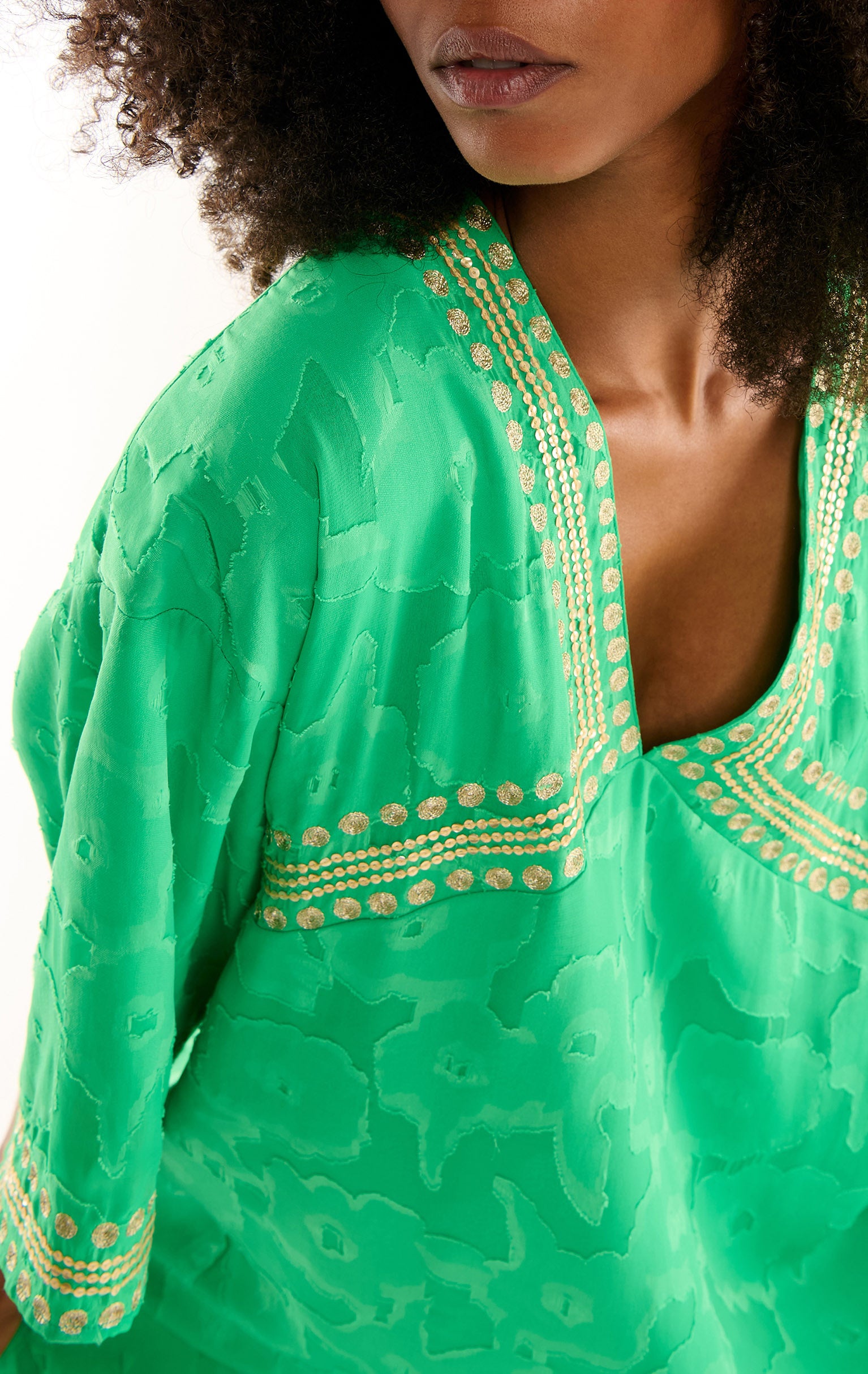 Green Floral Tunic